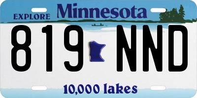 MN license plate 819NND