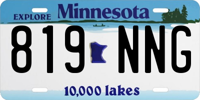 MN license plate 819NNG