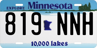 MN license plate 819NNH