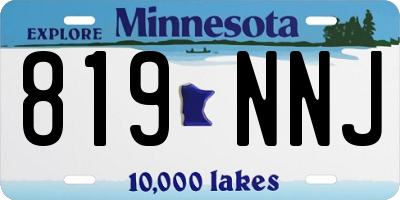 MN license plate 819NNJ