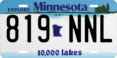 MN license plate 819NNL