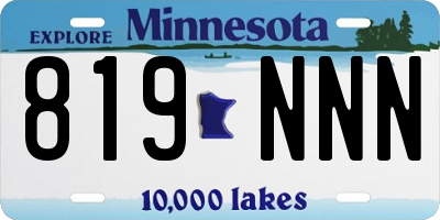 MN license plate 819NNN
