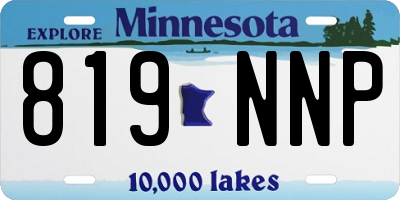 MN license plate 819NNP