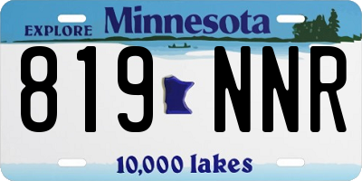 MN license plate 819NNR