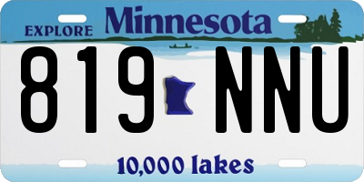 MN license plate 819NNU