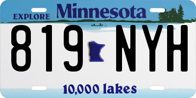 MN license plate 819NYH