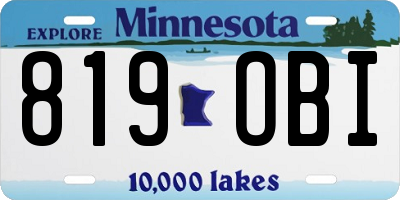 MN license plate 819OBI