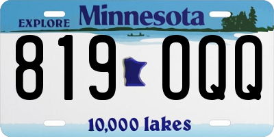 MN license plate 819OQQ
