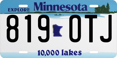 MN license plate 819OTJ