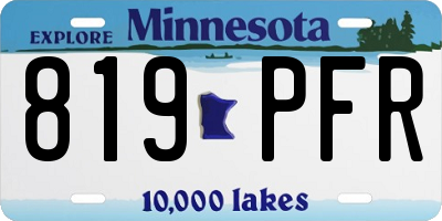 MN license plate 819PFR