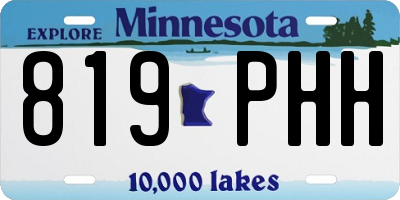 MN license plate 819PHH