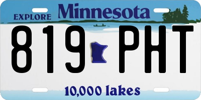 MN license plate 819PHT