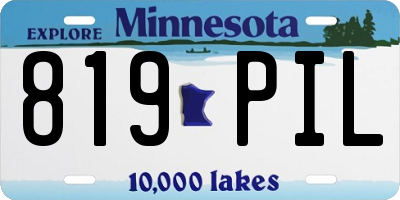 MN license plate 819PIL
