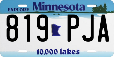 MN license plate 819PJA