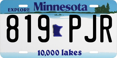 MN license plate 819PJR
