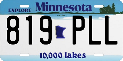 MN license plate 819PLL