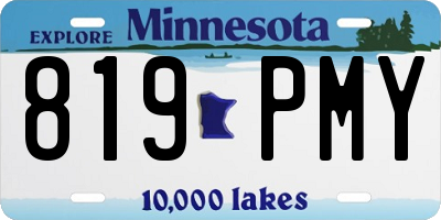MN license plate 819PMY