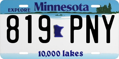 MN license plate 819PNY