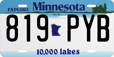 MN license plate 819PYB