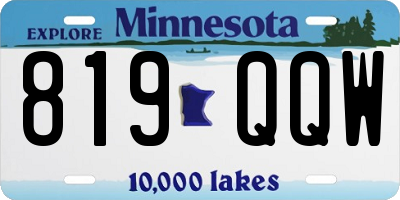 MN license plate 819QQW