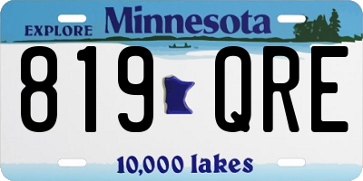MN license plate 819QRE