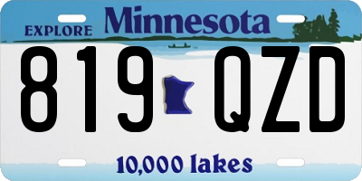 MN license plate 819QZD