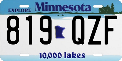 MN license plate 819QZF