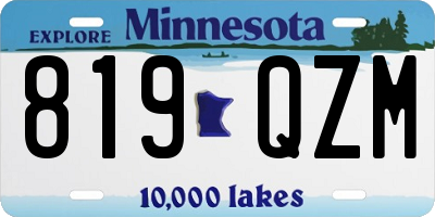 MN license plate 819QZM