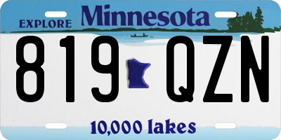MN license plate 819QZN