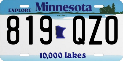 MN license plate 819QZO