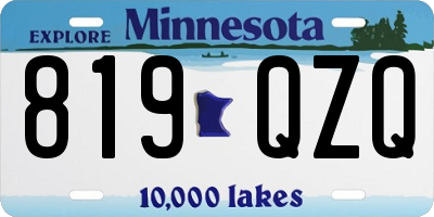 MN license plate 819QZQ