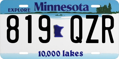 MN license plate 819QZR