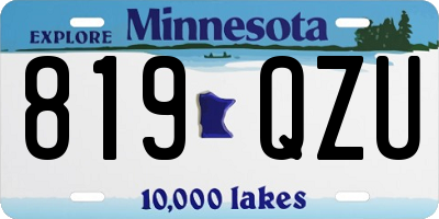 MN license plate 819QZU