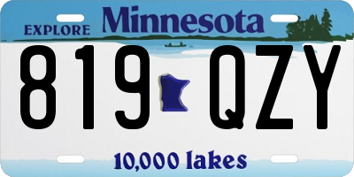 MN license plate 819QZY