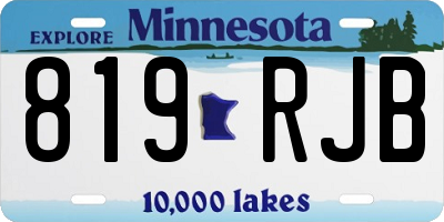 MN license plate 819RJB