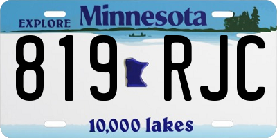MN license plate 819RJC