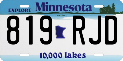 MN license plate 819RJD