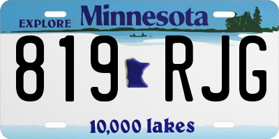 MN license plate 819RJG