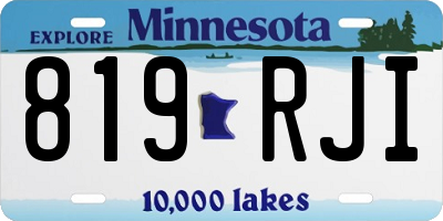 MN license plate 819RJI