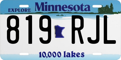 MN license plate 819RJL