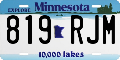 MN license plate 819RJM