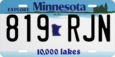 MN license plate 819RJN