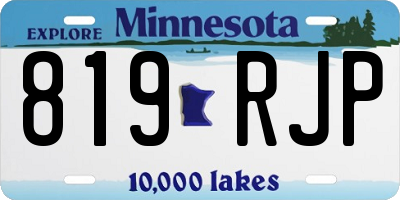 MN license plate 819RJP