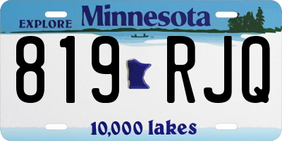 MN license plate 819RJQ