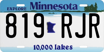 MN license plate 819RJR