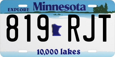 MN license plate 819RJT