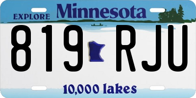 MN license plate 819RJU