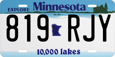 MN license plate 819RJY