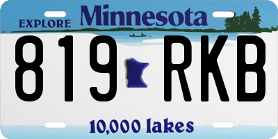 MN license plate 819RKB
