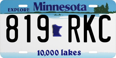 MN license plate 819RKC